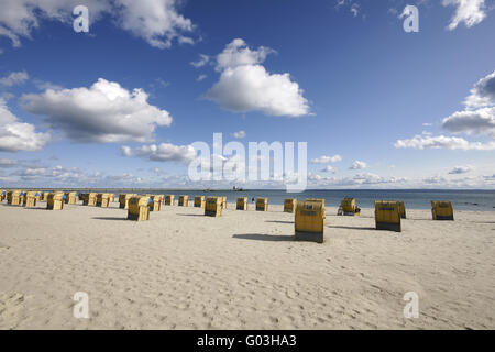 Am Strand von Grömitz, Ostsee, Deutschland Stockfoto