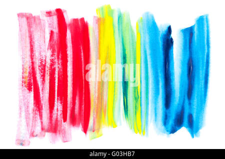 Abstrakte Aquarell Design mit stilisierten auf weiß. Stockfoto