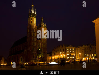 Marktplatz in Krakau, Polen Stockfoto