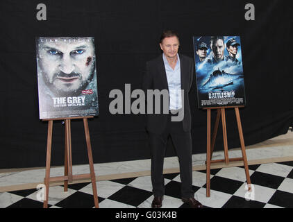 Fototermin der grau und Schlachtschiff mit Liam Neeson Stockfoto