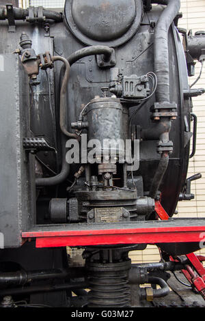 Nostalgie-Dampfmaschine-detail Stockfoto