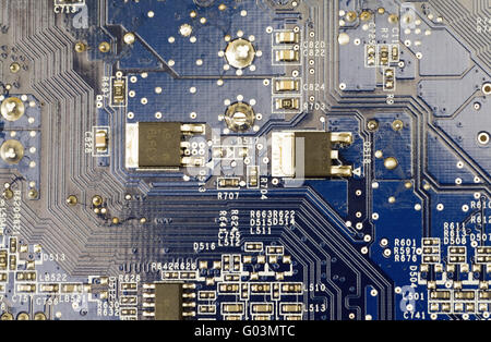 Technogenen Hintergrund von einem dunklen blau microproce Stockfoto