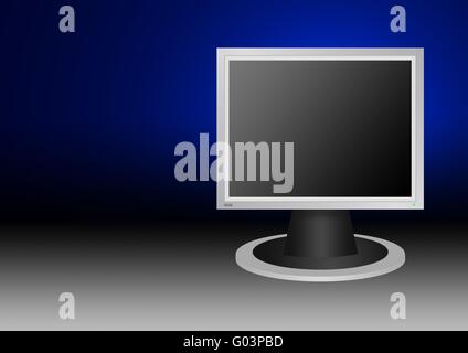 Die hohe Auflösung des Bildes LCD Monitor für Stil Hintergrund (04:39) mit dem Knopf und eine Glühbirne - ist im Preis inbegriffen) Stockfoto