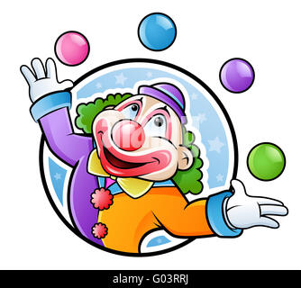 Happy clown Stockfoto