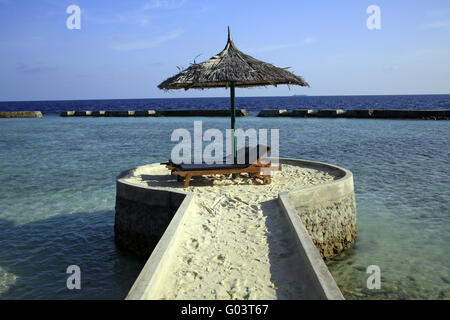 Malediveninsel Ellaidhoo, Malediven Insel Stockfoto