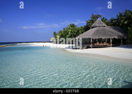 Malediveninsel Ellaidhoo, Malediven Insel Stockfoto