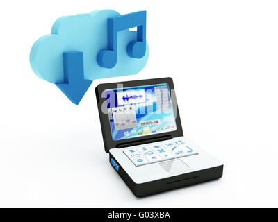 Musik-Cloud-Download Stockfoto