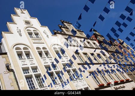 Gebäude an der Prinzipalmarket in Münster, Keim Stockfoto