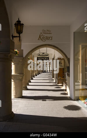 Arcade an der Prizipalmarket in Münster, Deutschland Stockfoto