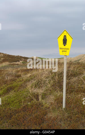 Naturschutzgebiet Dünen auf sylt Stockfoto