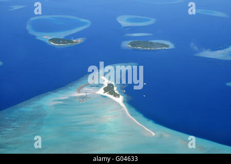 Inseln, Atolle, Süd Male Atoll, Malediven Stockfoto