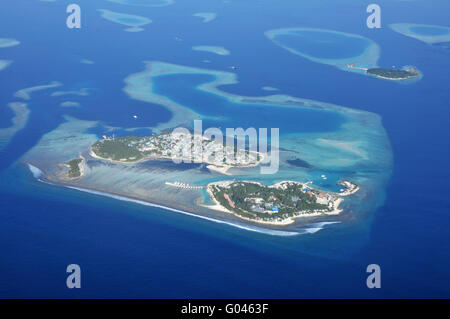 Inseln, Atolle, Süd Male Atoll, Malediven Stockfoto