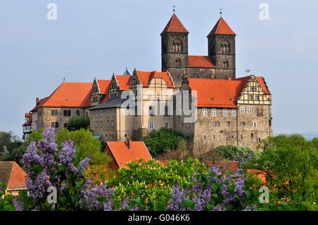 Abtei Kirche St. Servatius, Quedlinburg Kathedrale, Kathedrale Hill, Quedlinburg, Harz, Sachsen-Anhalt, Deutschland / St. Servatii Stockfoto