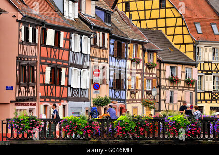 Fachwerkhäuser, Altstadt, klein-Venedig, Colmar, Elsass, Frankreich / Petite Venise, Krutenau Stockfoto