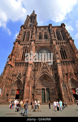 Kathedrale unserer lieben Frau von Straßburg, Straßburg, Elsass, Frankreich / Straßburger Münster, Cathedrale Notre-Dame-de-Straßburg, Cathedrale Notre Dame de Strasbourg Stockfoto