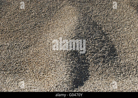 Haufen von kleinen Kies Nahaufnahme als Hintergrund Stockfoto