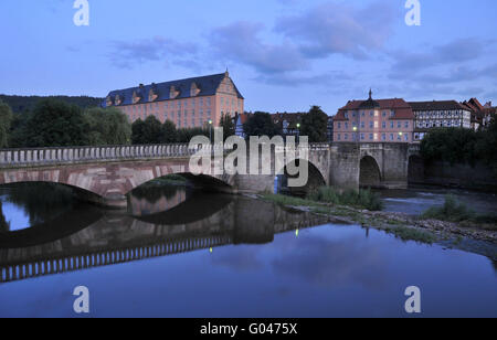 Alten Werra-Brücke, Hann. Münden, Niedersachsen, Deutschland / alten Werra-Brücke, Alte Werrabrücke, Hann. Münden, Hannoversch Münden, Hannoversch Münden Stockfoto