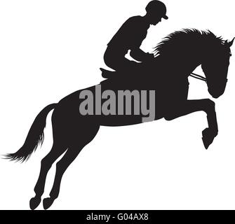 Pferdesport-Silhouetten Stock Vektor