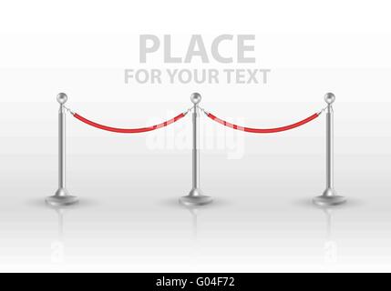 Gekachelte Stand Barrieren isoliert auf weißem Hintergrund. Vektor Stock Vektor