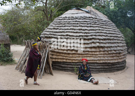 Zulu-Dorf Stockfoto