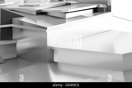 Hintergrund aus den abstrakten metallischen Balken grau Stockfoto