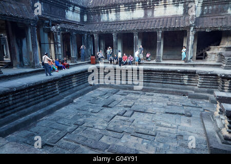 Schwimmbad, Preah Poan ("Halle der tausend Götter"), Angkor-Weltkulturerbe Angkor Wat (12. Jahrhundert), Siem Reap, Kambodscha Stockfoto