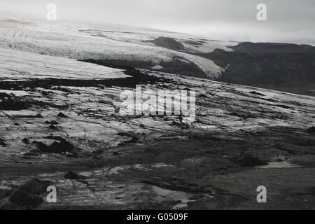 Einer der Outlet-Gletscher (Gletscherzungen) der Mýrdalsjökull Eiskappe Stockfoto