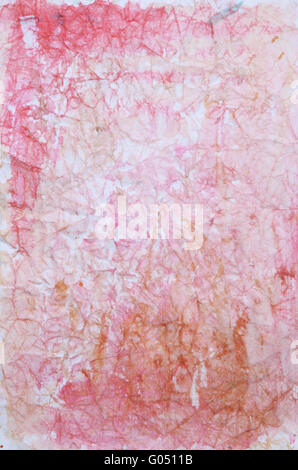 Papier mit roten, rosa und braune Farbe abstract Stockfoto