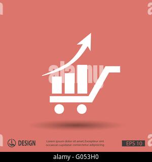 Piktogramm des Graphen. Vektorgrafik für Design-Konzept. EPS-10 Stock Vektor