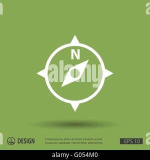Piktogramm des Kompasses. Vektorgrafik für Design-Konzept. EPS-10 Stock Vektor