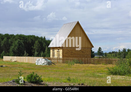 Im Bau in der sibirischen Dorf Haus Stockfoto