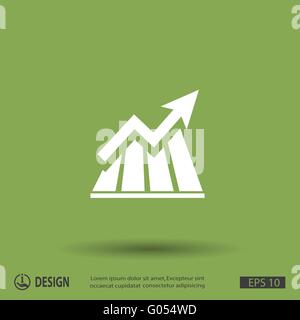 Piktogramm des Graphen. Vektorgrafik für Design-Konzept. EPS-10 Stock Vektor