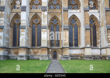 Westminster Abbey, gotische Kirche seitlichen Eingang in London Stockfoto