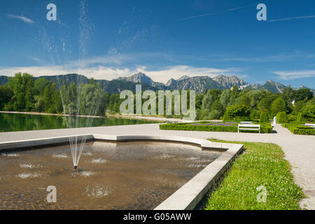 Park am See Forggensee in Bayern - Deutschland Stockfoto