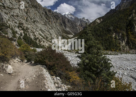 Weg in das Tal des Bhagirathi Stockfoto