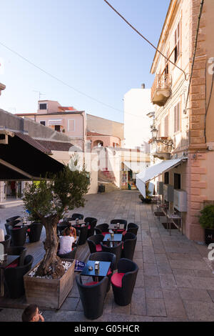 Stadt, Zentrum, Palast, Insel, Inselgruppe, la Maddalena, Insel, National, Marine, Park, Sardinien, Italien, Granit, steet Stockfoto