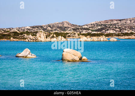 Testa di war, Strand, Insel, Inseln, la Maddalena, Insel, National, Marine, Park, Sardinien, Italien, Meer, Wasser Stockfoto