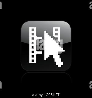 Vektor-Illustration der einzelnen Web-video-Symbol Stockfoto