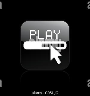 Vektor-Illustration der einzelnen Wiedergabesymbol Stockfoto