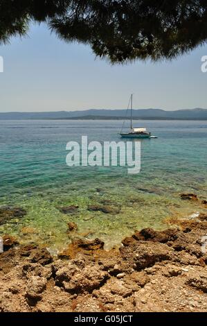 Super Strand in Bol auf der Insel Brac in Split - Dalmatien Grafschaft von Kroatien Stockfoto