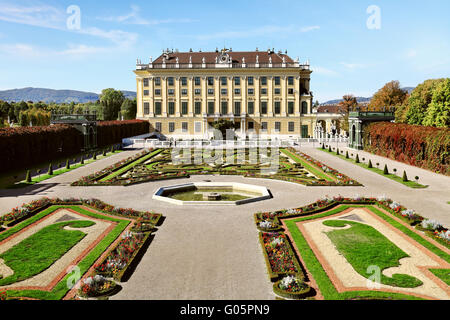 Wunderschönen Schloss Schönbrunn in Wien, Österreich Stockfoto