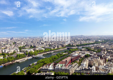 Luftaufnahme von Paris Architektur aus der Eiffel Stockfoto