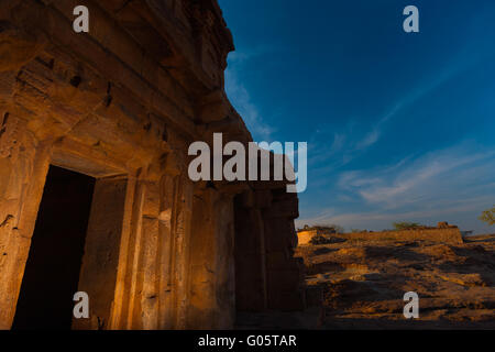 Malegitti Shivalaya Tempeleingang Tag Badami Stockfoto