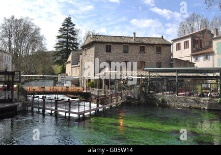 Fontaine de Vaucluse, Provence, Frankreich. Stockfoto