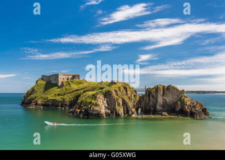 St. Catherines Island Tenby Castle Beach - Pembrokeshire Stockfoto