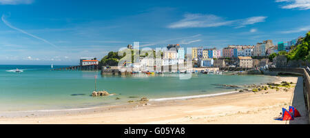 Tenby Hafen - Pembrokeshire Stockfoto