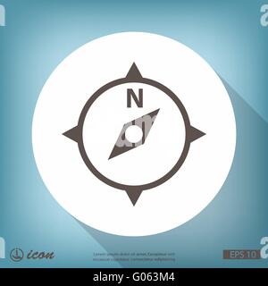 Piktogramm des Kompasses. Vektorgrafik für Design-Konzept. EPS-10 Stock Vektor