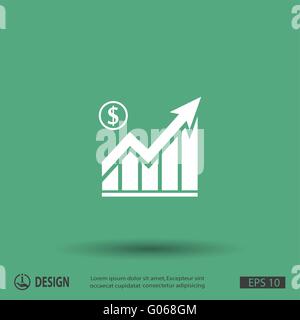 Piktogramm des Graphen. Vektorgrafik für Design-Konzept. EPS-10 Stock Vektor