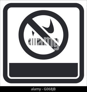 Vektor-Illustration isoliert kein Rauch Symbol Stockfoto