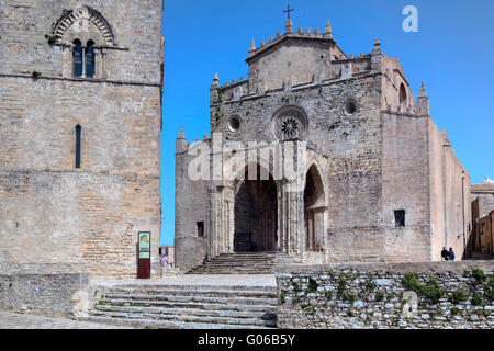 Chiesa Madre, Erice, Trapani, Sizilien, Italien Stockfoto